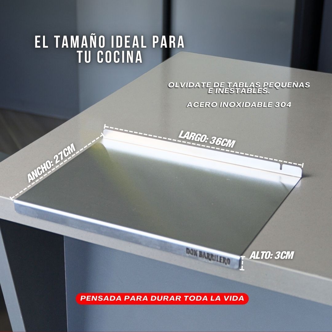TABLA DE PICAR EN ACERO INOXIDABLE 304