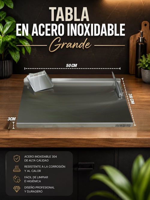 TABLA DE PICAR EN ACERO INOXIDABLE 304